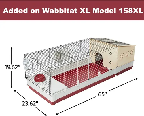 Vista 5 de MidWest Homes for Pets Extensión de conejera Extensión de madera para conejera para los modelos Midwest 158 y 158XL, 158HEX