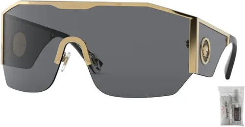 Vista 2 de Versace VE2220 Irregular Sunglasses for Men + BUNDLE with Designer iWear Complimentary Eyewear Care Kit