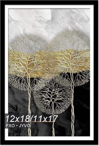 Vista 133 de Fxojyvo Marco de Fotos de 4x6, Muestra Foto de 3.5x5 con Paspartú o 4 x 6 Sin Paspartú, Liviano y de Alta Transparencia Marco de 4 por 6 para Pared