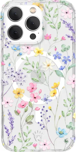 Vista 134 de VELVET CAVIAR Funda compatible con MagSafe para iPhone 15, probada en caídas de 10 pies, estampado de leopardo y amatista morada