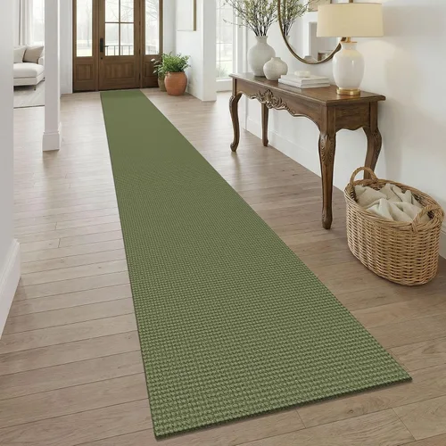 Vista 110 de KOZYFLY - Tapete para puerta de interior, lavable, pequeña, antideslizante, con respaldo de goma, felpudo de algodón para el hogar, color negro