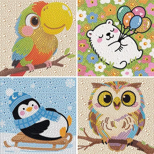 Vista 10 de UiSdfuy Kits de arte de diamantes para niños, artes y manualidades de 8, 9, 10, 11 y 12 años, arte de diamantes para niños, arte de gemas paquete