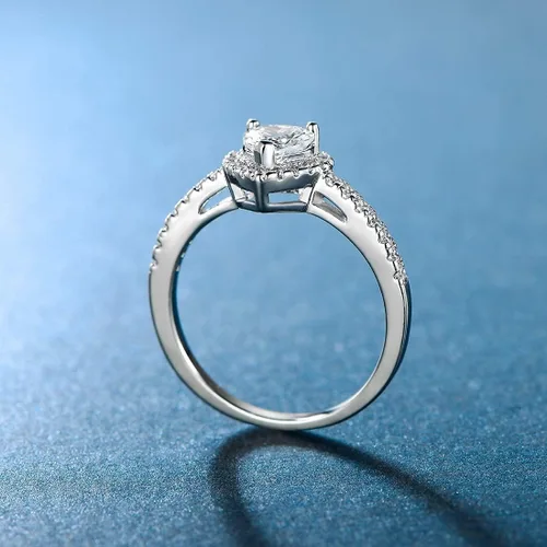 Vista 4 de MDFUN - Anillo de infinito, lujoso, chapado en oro rosa, con circonita cúbica