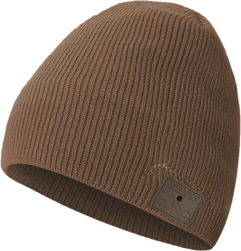 Vista 8 de Gorro de lana merino con Bluetooth, estéreo HD, 30 horas de tiempo de reproducción, micrófono integrado, regalo electrónico de Navidad