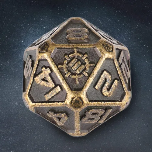 Vista 9 de ENHANCE DND - Juego de dados de metal, 7 dados poliédricos con estuche de almacenamiento y bolsa con cordón, juego de metal sólido para Calabozos