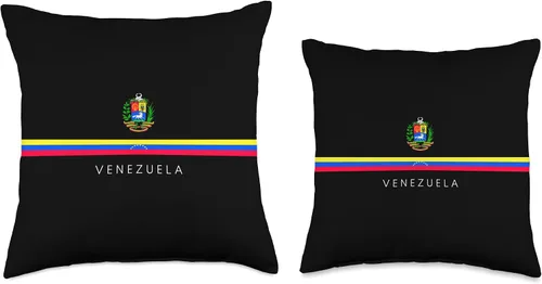 Vista 3 de Venezuelan Heritage Shirts & Gifts Co. Almohada con diseño de bandera nacional de Venezuela, diseño de raíces del patrimonio venezolano, 16 x 16
