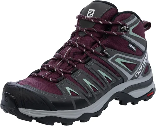 Vista 8 de Salomon Botas de senderismo impermeables X ULTRA PIONEER MID CLIMASALOMON™ para mujer Ébano/Clima tormentoso/Cata de vinos