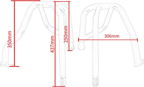 Vista 7 de Barras de choque para motocicleta CM1100 CMX1100 Rebel1100, protector de motor, protector de parachoques de tanque de gasolina, barra de protección