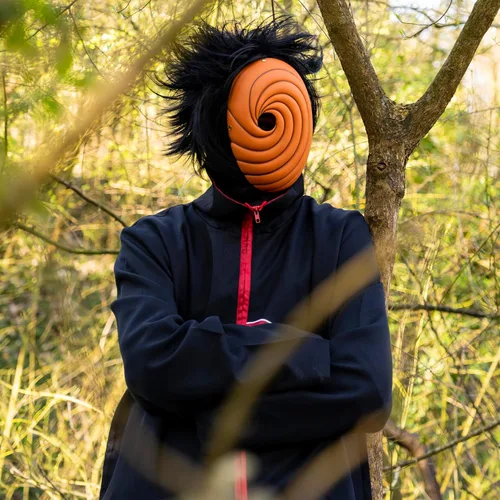 Vista 2 de ABYSTYLE Naruto Shippuden Tobi máscara réplica Cosplay Anime Manga Cosplay Disfraces Accesorios Merch Regalo