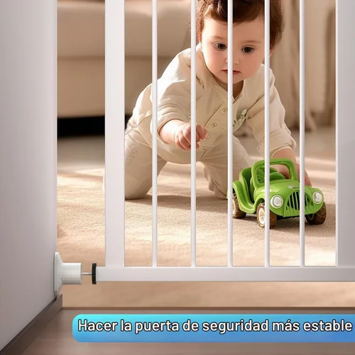 Vista 6 de ICERO Protector de pared extensor para puerta de bebé (paquete de 4) Kit de extensión de puertas montadas a presión que extiende puertas