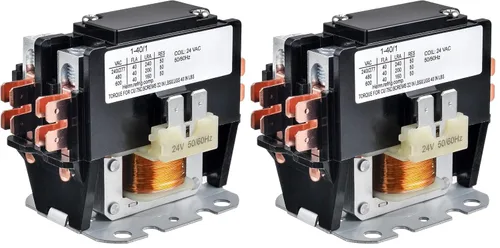 Vista 11 de BOJACK Contactor de CA de propósito definido de 1 polo, bobina FLA 25 A, 24 VCA. Contactor para compresor de condensador de aire acondicionado