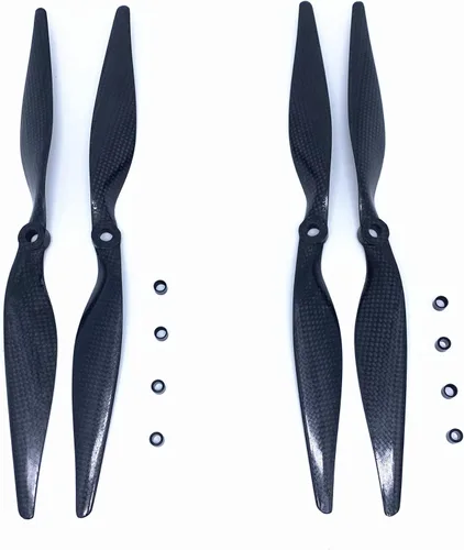 Vista 8 de 2 pares de hélice KingVal de repuesto de fibra de carbono 1255 CW/CCW compatible con RC Drone Quadcopter