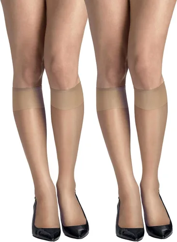 Vista 13 de Hanes Silk Reflections medias hasta la rodilla, puntera reforzada (2 unidades)