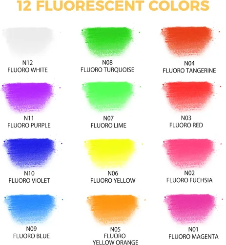 Vista 5 de Artecho Juego de 12 colores pastel de neón para aceite, 12 unidades, 12