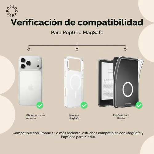Vista 7 de PopSockets Phone Grip for MagSafe, Magnetic Holder- Fresh Pine pino fresco