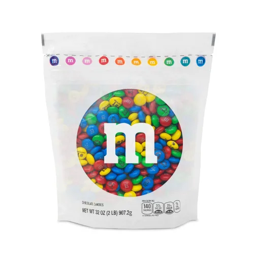 Vista 5 de M&M'S Teacher Appreciation - Caramelos de chocolate con leche, 2 libras, M&M'S rojo y blanco con iconos temáticos de maestros