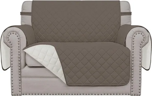 Vista 44 de Easy-Going - Funda reversible para sofá, resistente al agua, con varillas de espuma y correas elásticas, protector de muebles para mascotas y perros