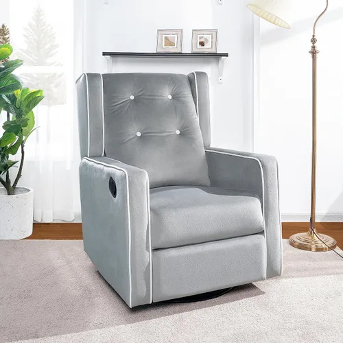 Vista 11 de Naomi Home Odelia - Sillón reclinable, mecedora, deslizador, giratorio
