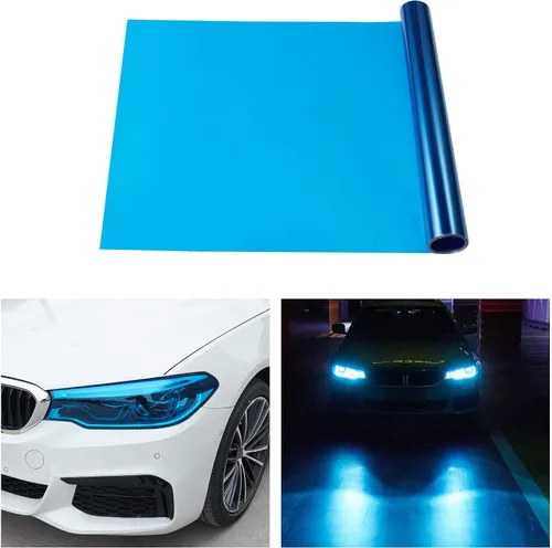 Vista 9 de TOMALL Película de vinilo oscuro negro de 78.7''x12'' para faros de coche, luz trasera, luces antiniebla, tinte autoadhesivo, calcomanías deportivas