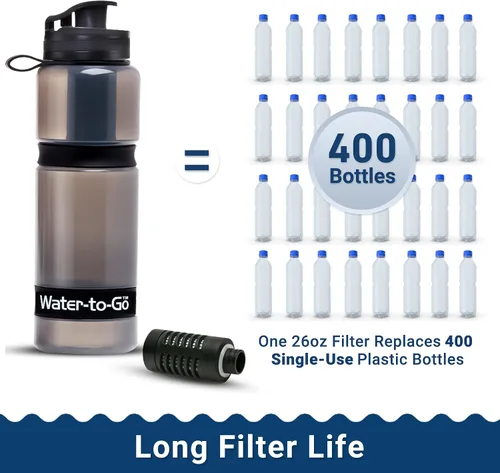 Vista 3 de WATER TO GO Botella de agua filtrada Explore! (25 fl oz/75 cl)