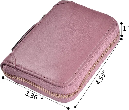 Vista 7 de Tarjetero de piel para tarjetas de crédito y carnet de identidad, con tecnología RFID, para mujer