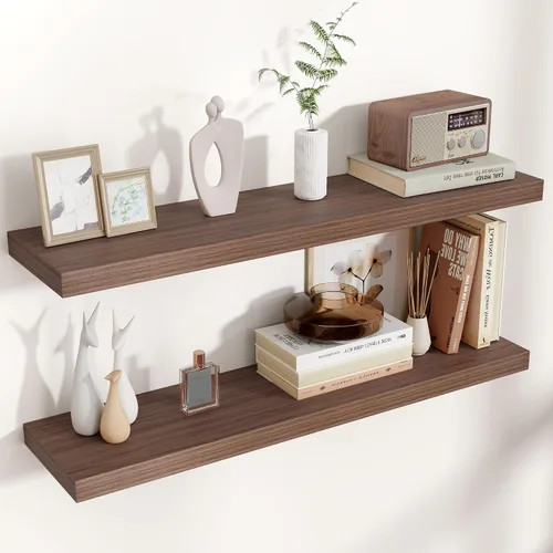 Vista 32 de Estantes flotantes cuadrados para pared de 8 pulgadas de ancho x 8 pulgadas de profundidad x 1.2 pulgadas de alto, pequeños estantes de pared