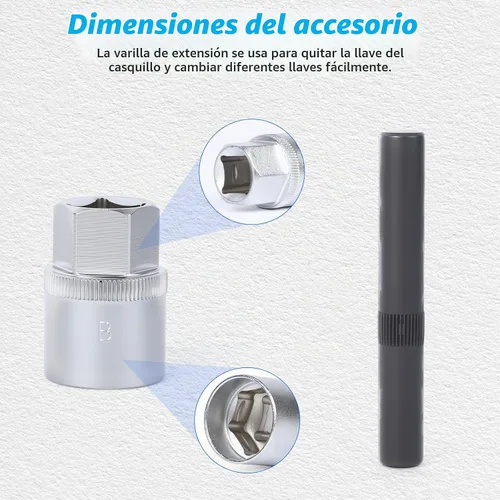 Vista 3 de BELEY Tuercas de bloqueo de rueda Spline para llave de rueda automotriz removedor de tornillos antirrobo Kit de extracción de llaves