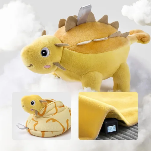 Vista 2 de TUMAMA Juguetes de peluche, juego de peluches reversibles colgantes de dinosaurio y huevo para decoración de Pascua, gimnasio y asiento