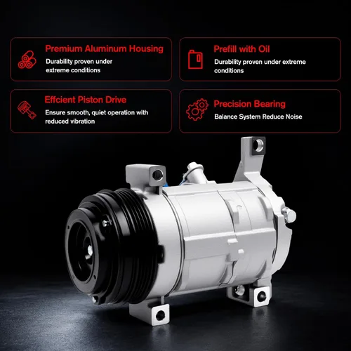 Vista 5 de Compresor de CA para Chevy/GMC modelo, 2000-2013 Silverado 1500, 01-13 Sierra 1500, 01-14 Tahoe, Suburban 1500, Yukon, Reemplazar 29002C 10364873