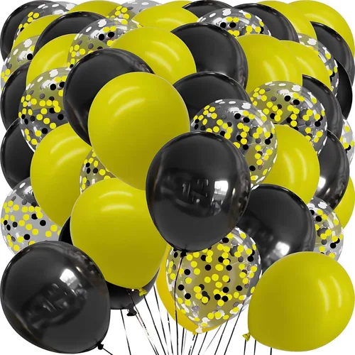Vista 10 de Globos verdes con globos de confeti, globos de látex de 12 pulgadas, 80 piezas para decoración de bodas, cumpleaños, baby shower, fiestas