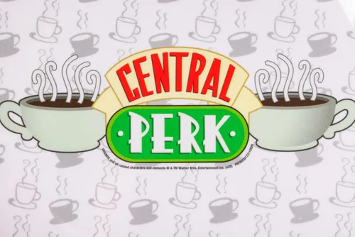 Vista 4 de Silver Buffalo Friends Central Perk Logo - Juego de 4 platos de melamina, 10 pulgadas