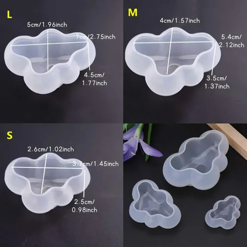 Vista 3 de 3 moldes de resina de nube, moldes de silicona de nube 3D para resina epoxi, fabricación de jabón de velas, decoración del hogar