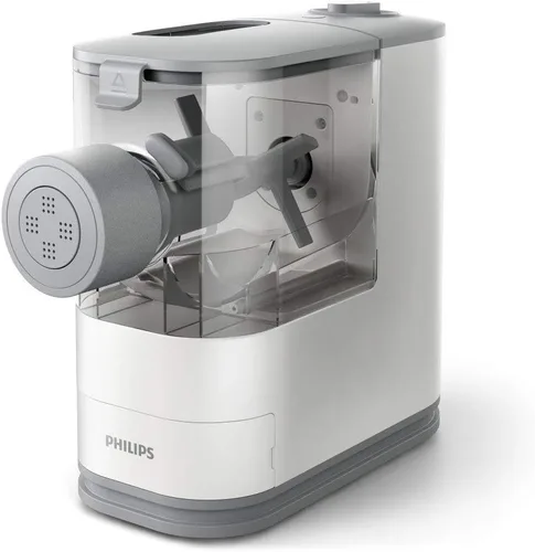Vista 2 de Philips - Máquina compacta para pasta y fideos con 3 platos intercambiables en forma de pasta, color blanco + kit de forma de accesorio 4 en 1