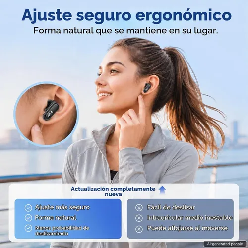 Vista 7 de AOC Auriculares inalámbricos con cancelación de ruido, 39dB ANC, 45H