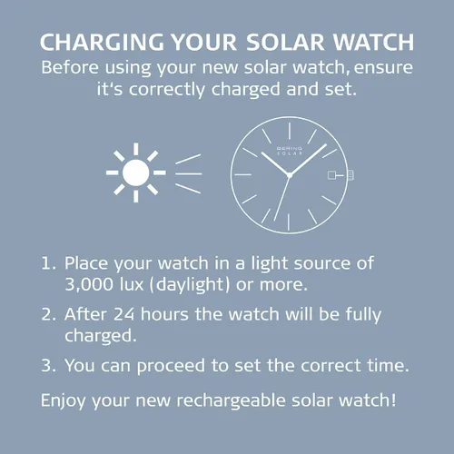 Vista 4 de BERING Mens Analogue Solar Powered Watch with Stainless Steel Strap