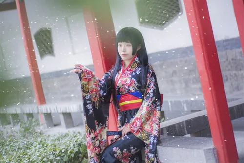 Vista 5 de Disfraz de anime kimono para cosplay, vestido de Lolita