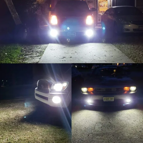 Vista 4 de AUTOGINE Bombillas LED antiniebla H3, 2000 lúmenes, extremadamente brillantes, 3030-SMD H3, bombillas LED con proyector para automóviles