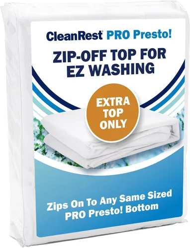 Vista 3 de CleanRest PRO Presto! - Paquete de funda de colchón con cremallera superior + 1 parte superior adicional, para comodidad de lavado, colchón continuo