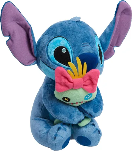 Vista 3 de Disney Just Play - Peluche clásico de Lil Friends Stitch and Scrump, juguetes para niños de 2 años en adelante