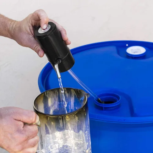 Vista 3 de Sagan Life Bomba de filtro de agua de tambor de 55 galones, sistema de purificación de agua AquaDrum, sistema de filtración de barril de agua
