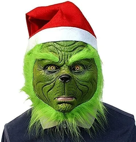 Vista 7 de Blackbeetle - Máscara de Navidad para niños hombres mujeres color verde