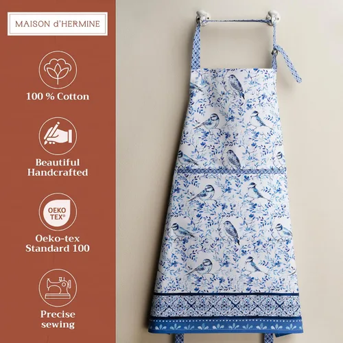 Vista 1179 de Maison d' Hermine Delantales para mujer con bolsillo, 100% algodón (27.50 x 31.50 pulgadas)