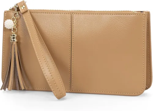 Vista 14 de befen Clutch de Muñeca de Cuero Genuino para Mujeres Ultra-Delgado Portador de Tarjetas de Crédito para Damas Cartera Monedero con Protección RFID