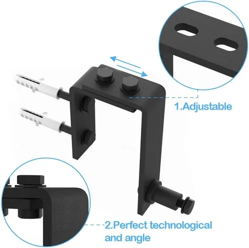 Vista 4 de ZEKOO Kit de hardware para puerta de granero corrediza de 8 pies, cuatro puertas, doble pista, desvío