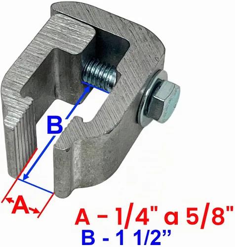 Vista 2 de G-16 1.75 Abrazaderas de pellizco de perno fabricadas en Estados Unidos cubiertas Tonneau