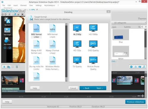 Vista 5 de Slideshow Studio for Windows 11, 10, 8.1, 7 - Turn your wedding, birthday and vacation photos into beautiful videos with music, transitions and
