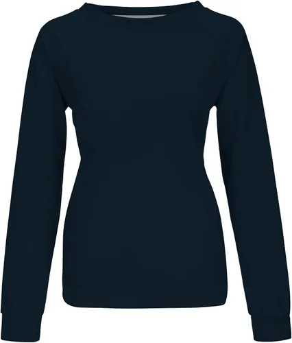 Vista 3 de Blczomt Sudadera suave con cuello redondo para mujer, color liso, manga larga, ajuste holgado, informal, para otoño