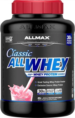 Vista 21 de ALLMAX Classic AllWhey - Proteína en polvo de suero de leche, chocolate, 2 libras, 1.06 oz de proteína por cucharada, sin gluten, baja en azúcar