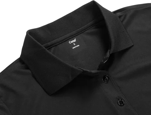 Vista 3 de MOHEEN Polo de manga corta de secado rápido para mujer, absorbe la humedad, polo de golf atlético