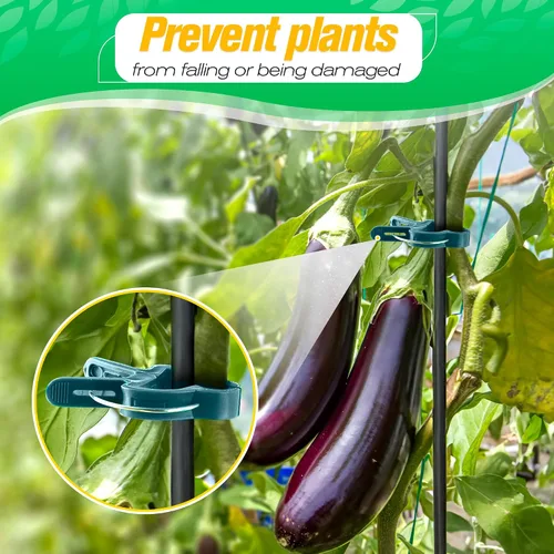 Vista 7 de 60 clips para plantas, 2 tamaños, para plantas de jardín, para tomate, plantas trepadoras, plantas colgantes, para vides, suministros de jardinería